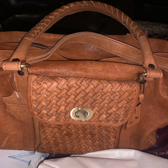 anonimo fiorentino leather backpack